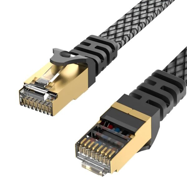 Cable RJ45 Cat 8 10m 40Gbps Plano Trenzado Pixel Code