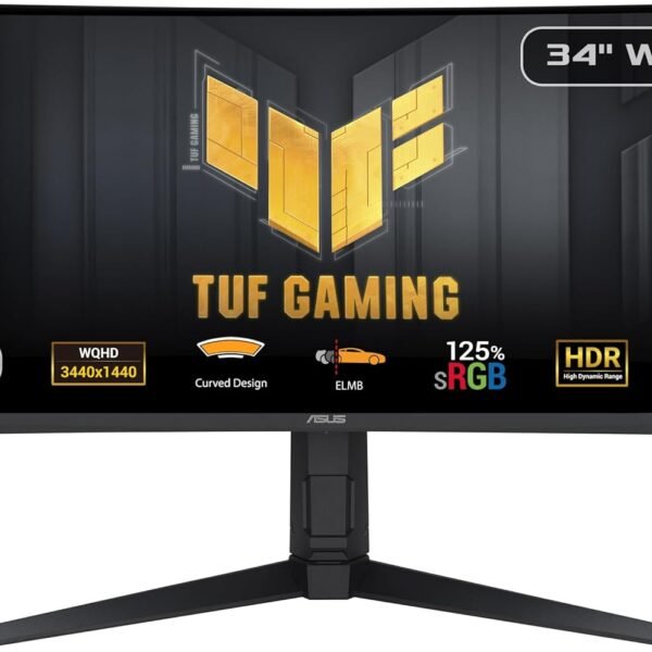 Monitor Gamer Curvo 34" Asus TUF VG34VQL3A 180HZ WQHD HDR 1MS