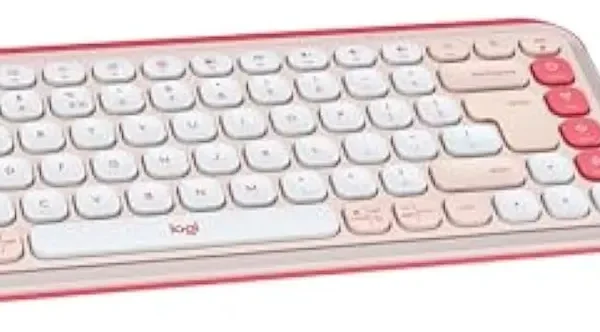 Combo Teclado y Mouse Logitech POP Icon Rosa Blanco Inalámbrico Bluetooth
