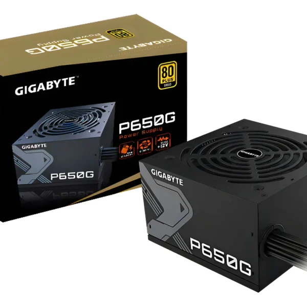 Fuente de Poder GIGABYTE GP-P650G 650W 80 Plus Gold – Fuente Gamer Silenciosa y Eficiente