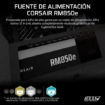 Fuente de poder Corsair RM850e 80 Plus Gold full modular