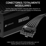 Fuente de poder Corsair RM1000e 80 Plus Gold full modular