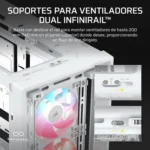 Gabinete gamer Corsair Frame 4000D LCD RS ARGB Blanco