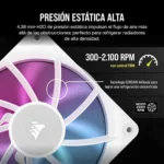 Kit de ventiladores Corsair iCUE Link RX120 RGB blanco