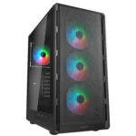 Gabinete Cougar Airface Pure RGB negro con fuente Atlas 650W