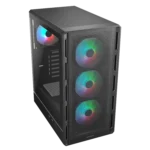 Gabinete Cougar Airface Pure RGB negro con fuente Atlas 650W