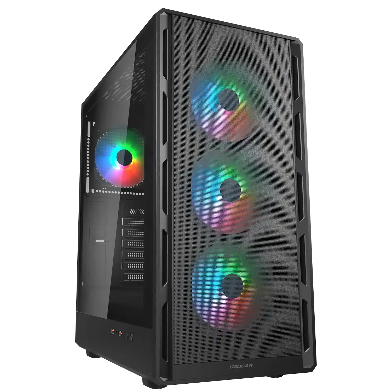 cougar-gabinete-gamer-392ga50-0002 Gabinete Cougar Airface Pure RGB negro con fuente Atlas 650W