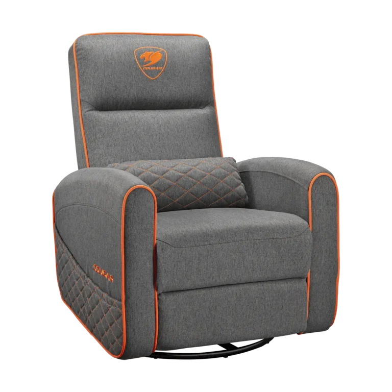 Sofá gamer Cougar Fidom gris naranja giratorio