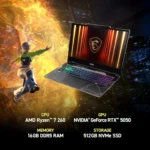 Portátil gamer MSI Cyborg A15 Ryzen 7 RTX 5060 5