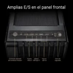 Chasis ASUS ProArt PA602 en madera con vidrio templado — en uso