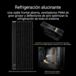 Chasis ASUS ProArt PA602 en madera con vidrio templado — vista trasera