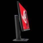 Parte trasera del monitor ASUS ROG Strix XG27ACMS con montaje VESA y diseno ROG