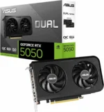 Tarjeta de video ASUS Dual GeForce RTX 5050 OC 8GB — vista frontal