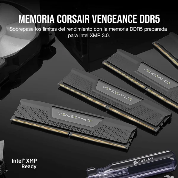 Memoria RAM Corsair Vengeance 16GB (1x16GB) DDR5 — vista lateral