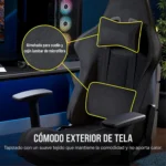 Silla Gamer Corsair TC100 Relaxed Tela Transpirable — instalado