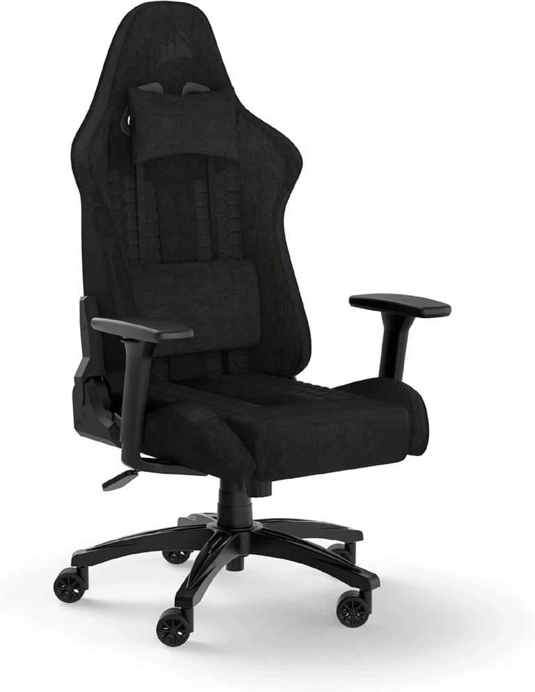 Silla Gamer Corsair TC100 Relaxed Tela Transpirable Gris y Negro