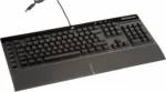 Teclado Gamer Corsair K55 RGB PRO — vista lateral