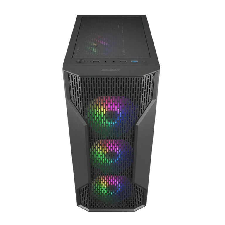 Chasis Gamer Cougar MX110 RGB con 4 — instalado