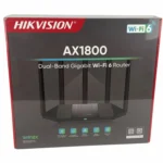 Router Inalámbrico Hikvision DS-3WR18X WiFi 6 Doble — detalle de puertos