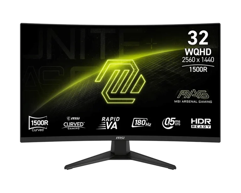 Monitor Gamer MSI MAG 321CQF E18 32" WQHD 180Hz Curvo Rapid VA