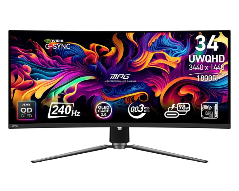 Monitor Gamer MSI MPG 341CQPX QD-OLED 34" UWQHD 240Hz 21:9 Curvo