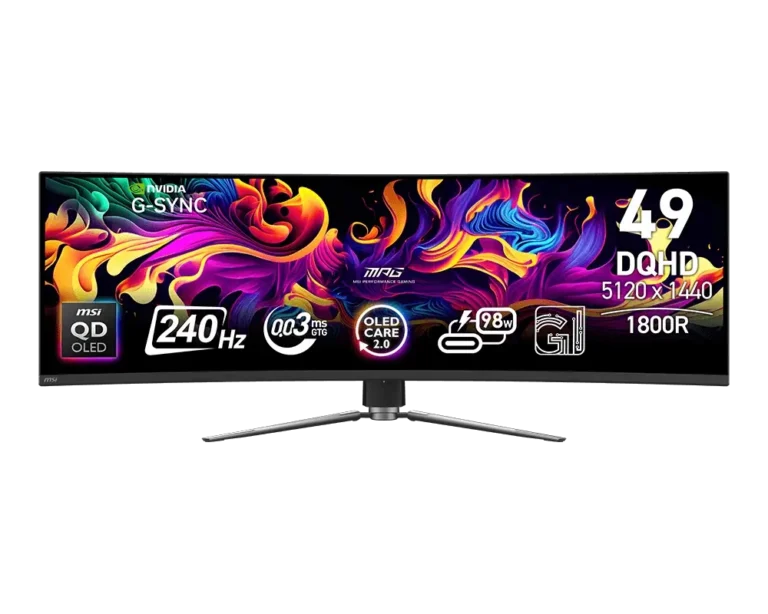 Monitor Gamer MSI MPG 491CQPX QD-OLED 49" DQHD 240Hz 32:9 Curvo