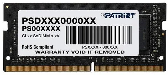 Memoria RAM Patriot Signature 16GB DDR4 3200MHz SODIMM — vista frontal