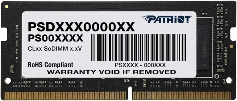 Memoria RAM Patriot Signature 32GB DDR4 3200MHz SODIMM — vista frontal