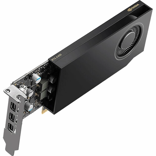 Tarjeta de video PNY NVIDIA RTX A400 4GB GDDR6 — vista frontal