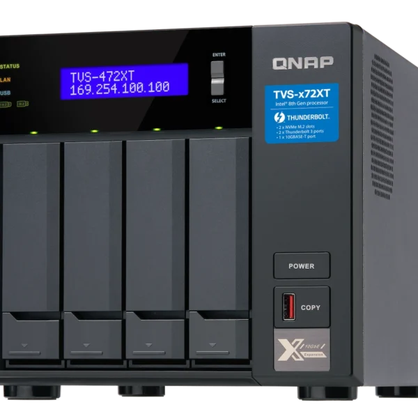 Servidor NAS QNAP TVS-472XT 4 Bahias Core i3 Thunderbolt 3 y 10GbE