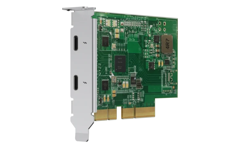Tarjeta de Expansion QNAP QXP-T32P 2 Puertos Thunderbolt 3 PCIe Gen3 x4 - vista lateral