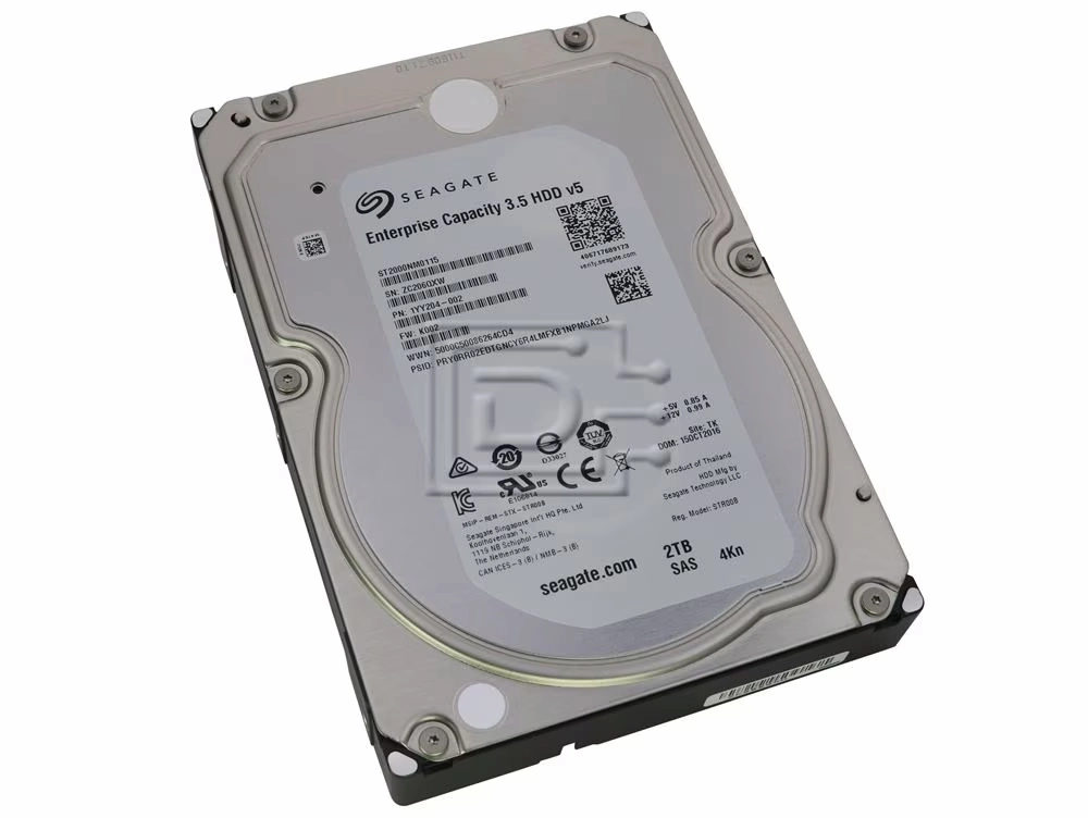 Disco duro Seagate 2TB SAS 7200 RPM 3.5 pulgadas — vista frontal Disco duro Seagate 2TB SAS 7200 RPM 3.5 pulgadas — vista frontal
