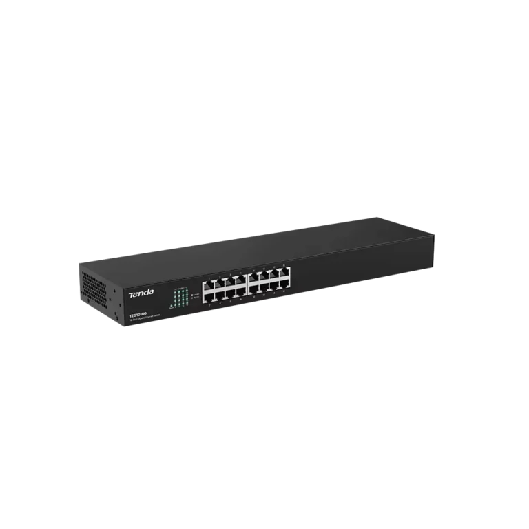 Switch Tenda TEG1016G 16 Puertos Gigabit Rack 1U Metalico sin Ventilador