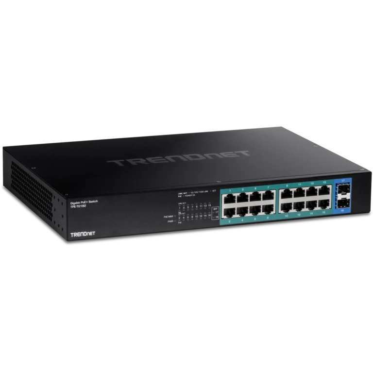 Switch TRENDnet TPE-TG182 18 Puertos Gigabit PoE+ 240 W con 2 SFP