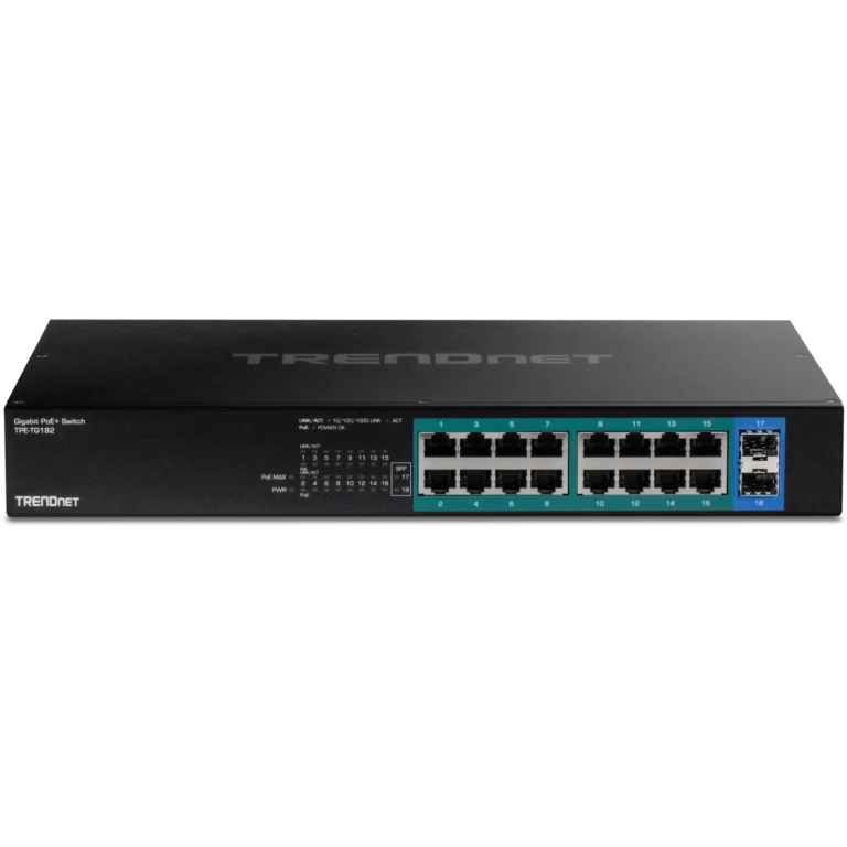 Switch TRENDnet TPE-TG182 18 Puertos Gigabit PoE+ 240 W con 2 SFP