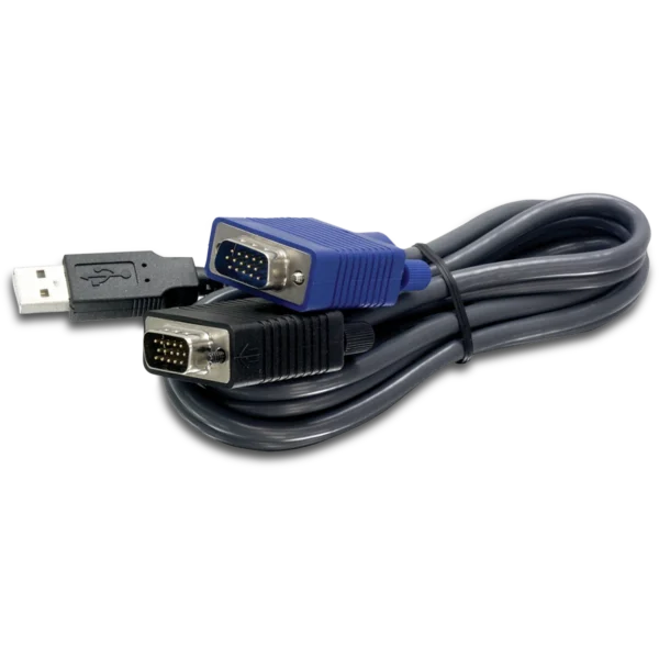 Cable KVM TRENDnet TK-CU06 USB y VGA de 1,8 Metros 2 en 1