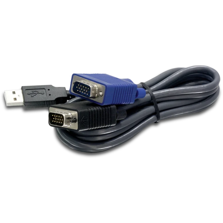 Cable KVM TRENDnet TK-CU06 USB y VGA de 1,8 Metros 2 en 1