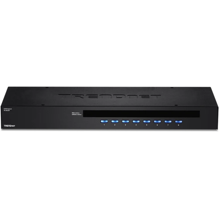 Conmutador KVM TRENDnet TK-803R 8 Puertos VGA — vista lateral