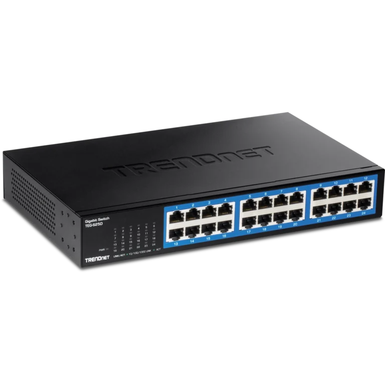 Switch TRENDnet TEG-S25D 24 Puertos Gigabit Escritorio y Rack 1U