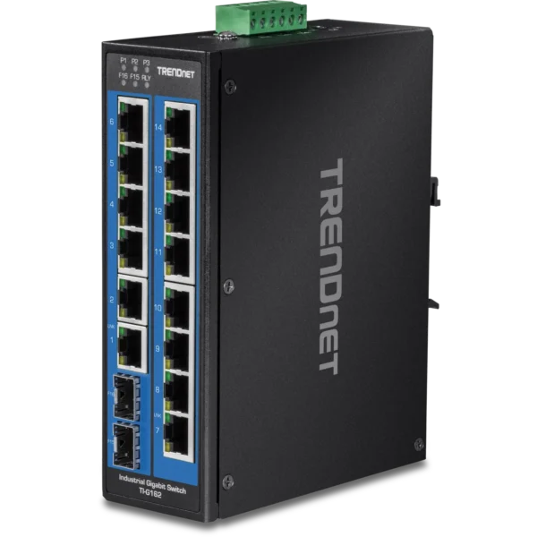 Switch Industrial TRENDnet TI-G162 16 Puertos Gigabit DIN-Rail IP50