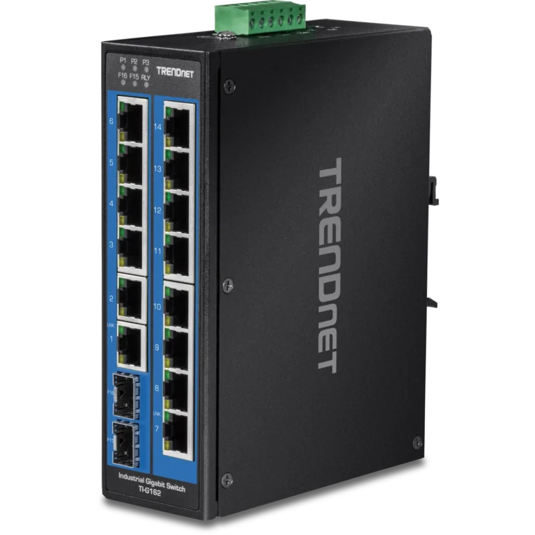 Switch Industrial TRENDnet TI-G162 16 Puertos Gigabit DIN-Rail IP50