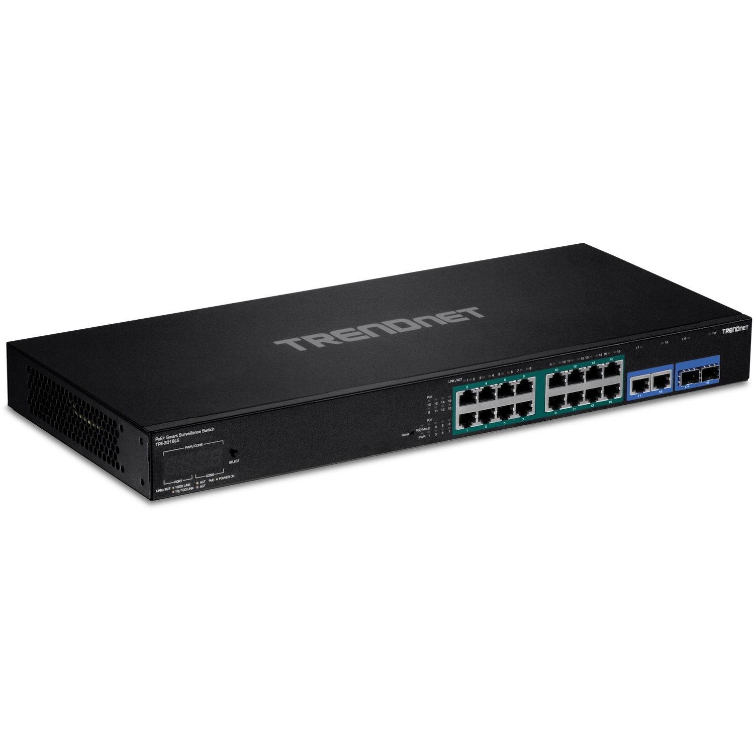 trendnet-switch-tpe-3018ls Switch TRENDnet TPE-3018LS 18 Puertos Gigabit PoE+ 220 W Videovigilancia