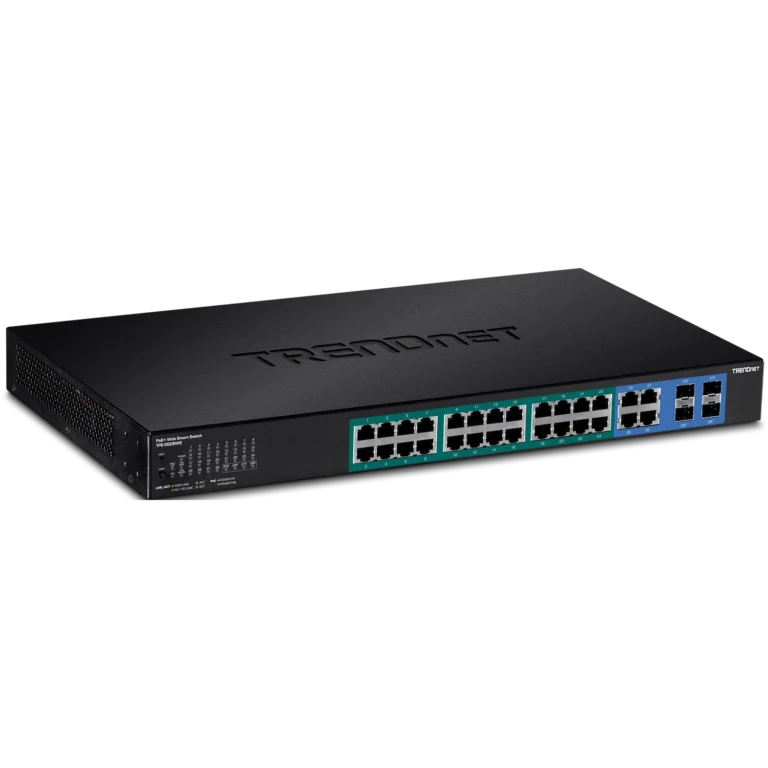 Switch TRENDnet TPE-5028WS 28 Puertos Gigabit Web Smart PoE+ 370 W