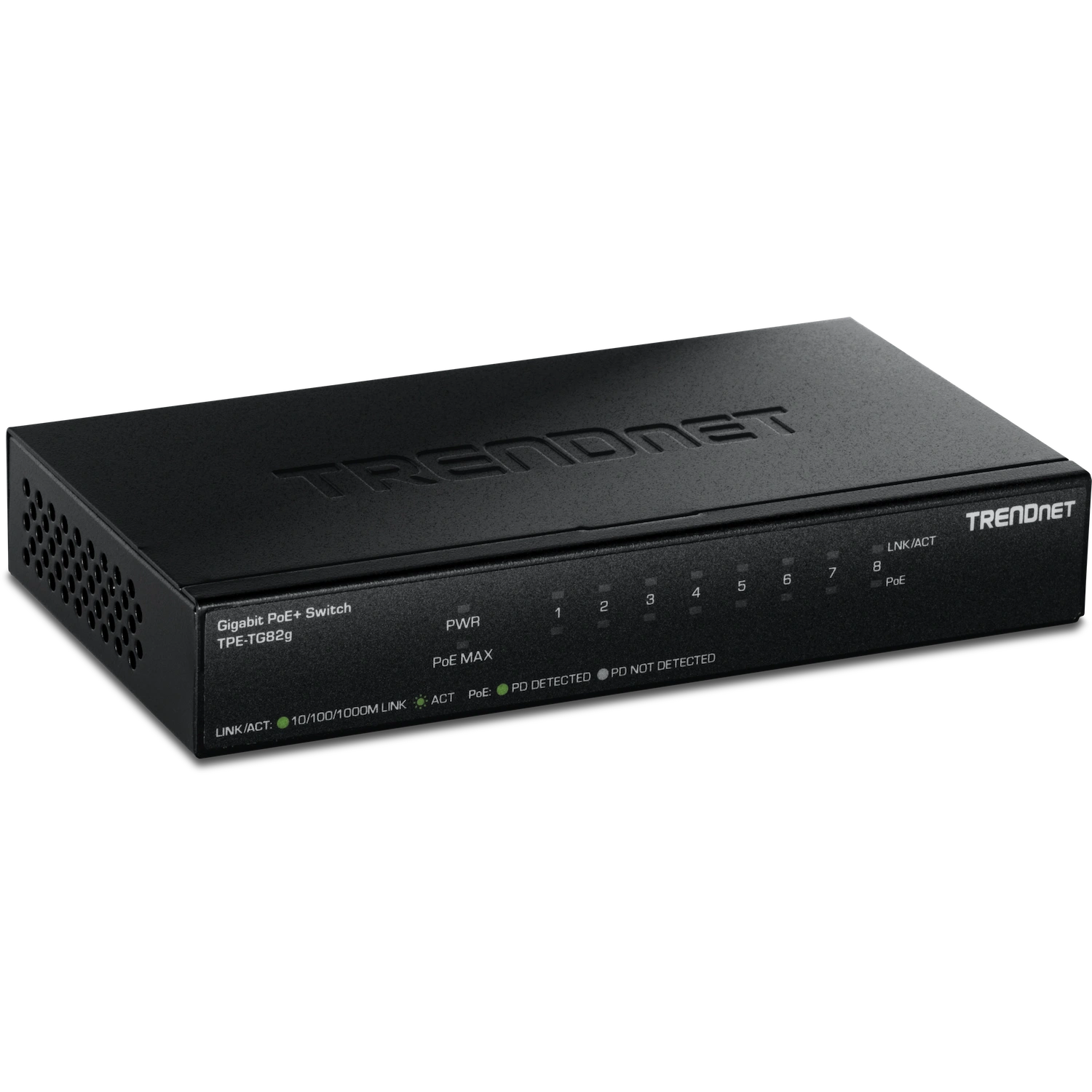 trendnet-switch-tpe-tg82g Switch TRENDnet TPE-TG82G 8 Puertos Gigabit PoE+ 65 W Sin Ventilador